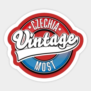 Most Czechia vintage logo, Sticker